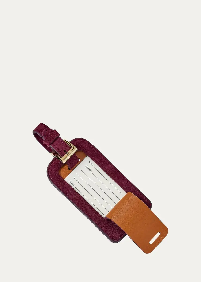 Graphic Image Suede Luggage Tag | Thumbnail 6 Graphic Image Suede Luggage Tag | Thumbnail 6