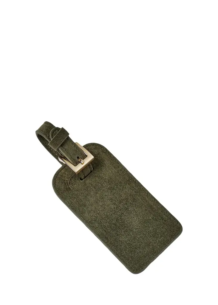 Graphic Image Suede Luggage Tag