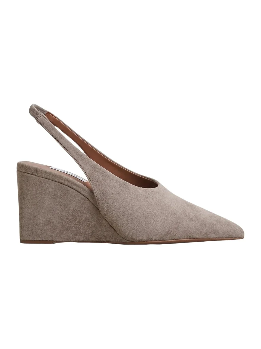 75mm Cube Suede Slingback Pumps