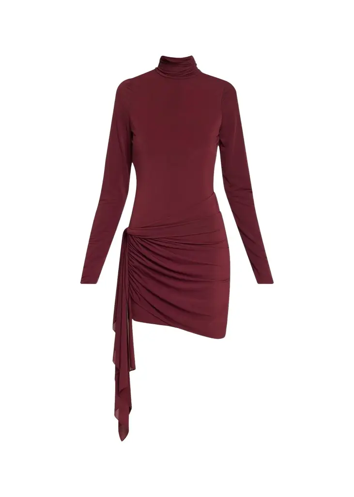 Morwen Draped Stretch Jersey Mini Dress Morwen Draped Stretch Jersey Mini Dress