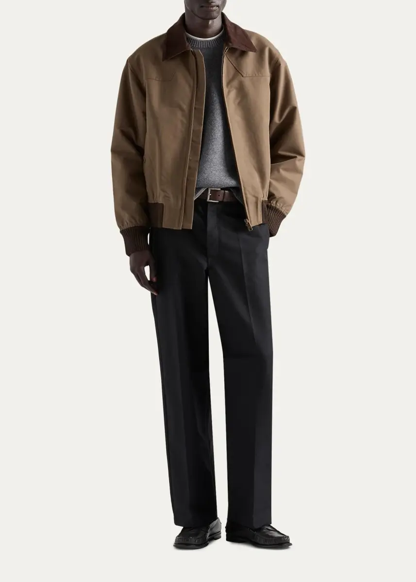 Prada Men's Tech Canvas Blouson Jacket | Thumbnail 2