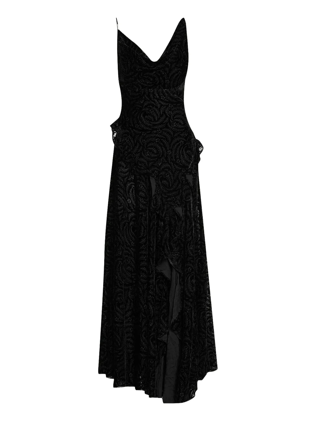 Gwen Draped Velvet Burnout Maxi Dress Gwen Draped Velvet Burnout Maxi Dress
