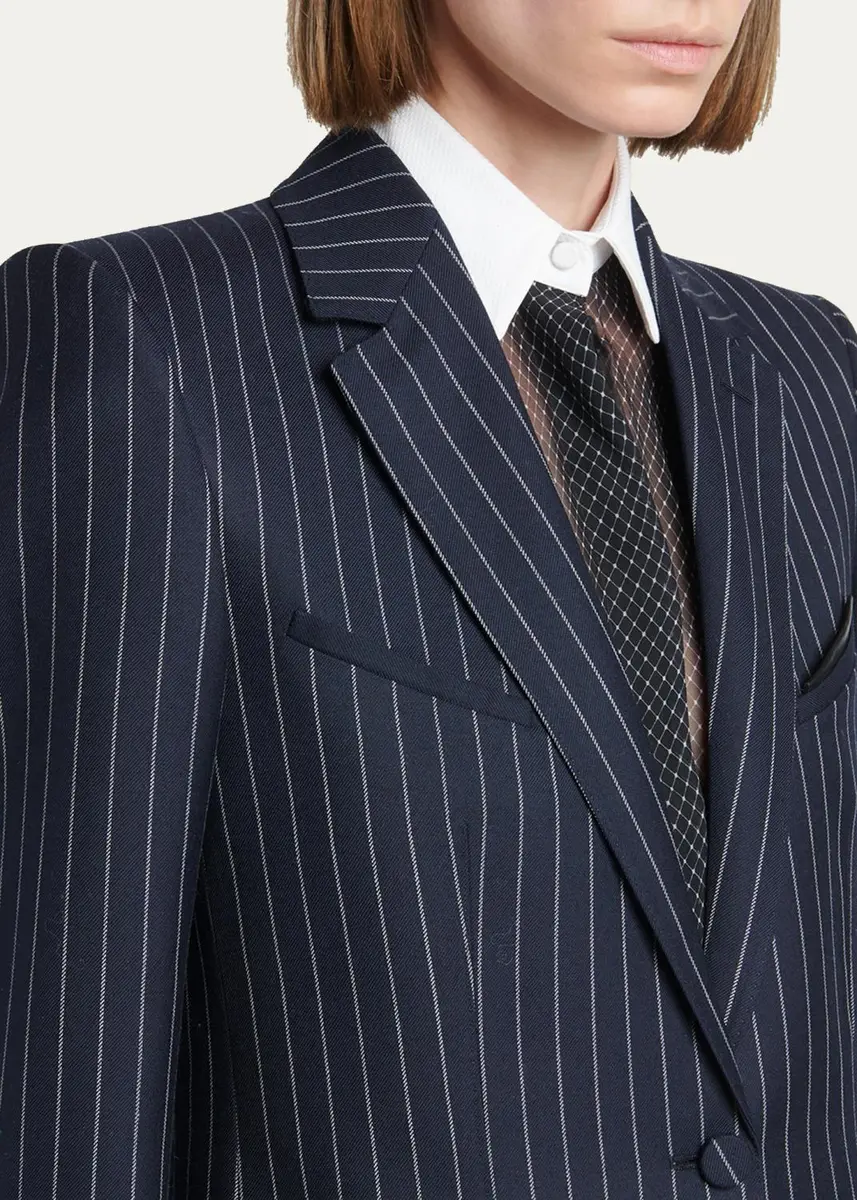 Tom Ford Corded Chalkstripe Wool Single-Breasted Western Jacket | Thumbnail 5
