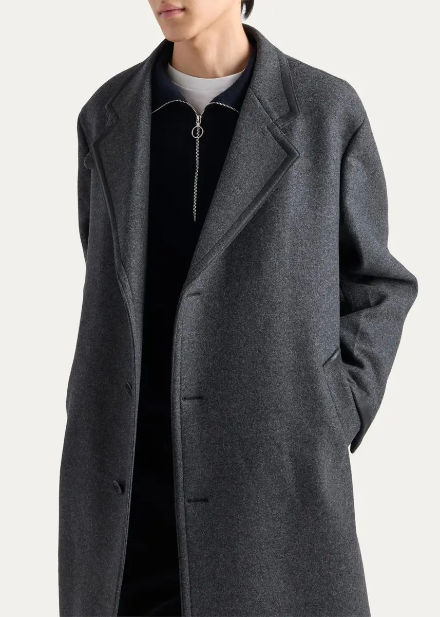 Prada Men's Wool and Cashmere Polo Sweater | Thumbnail 5 Prada Men's Wool and Cashmere Polo Sweater | Thumbnail 5