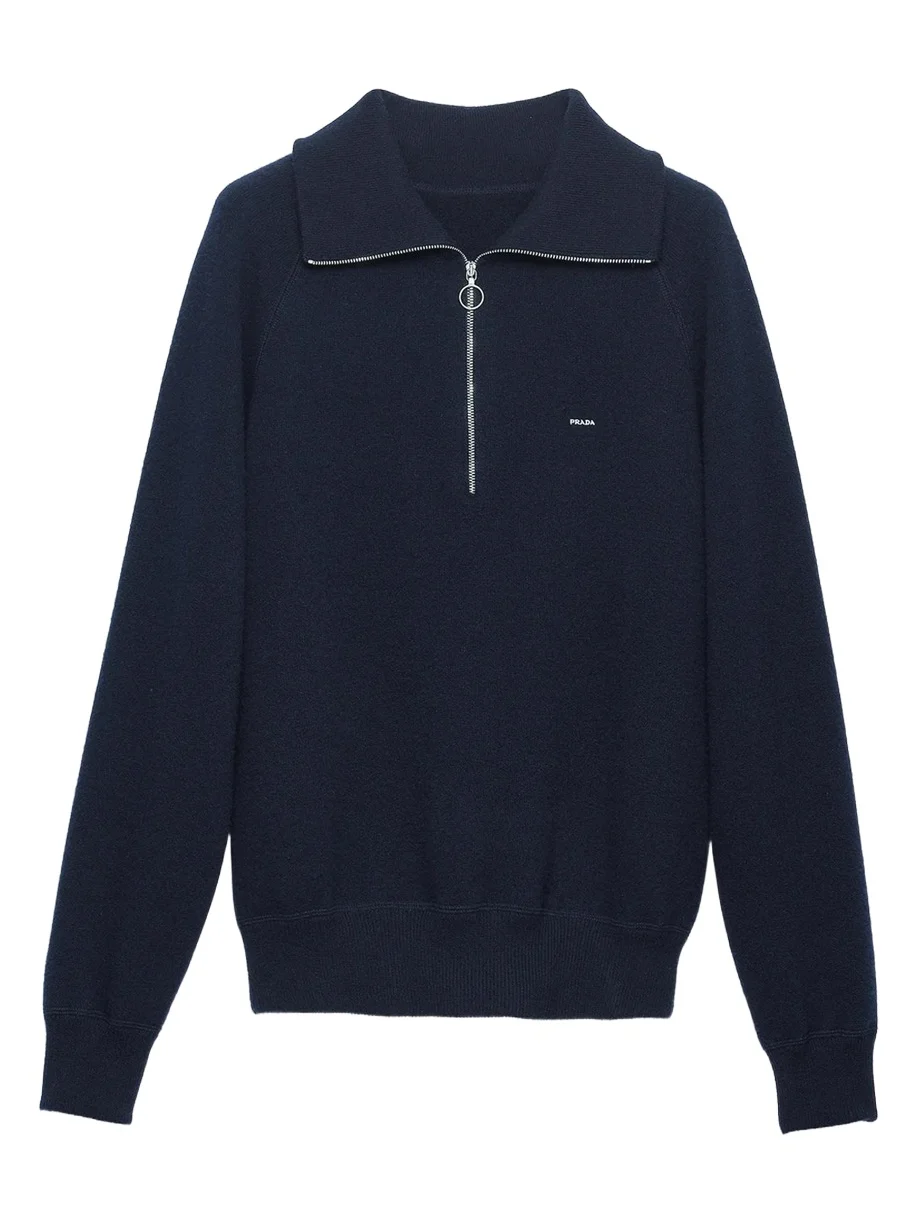 Prada Men's Wool and Cashmere Polo Sweater