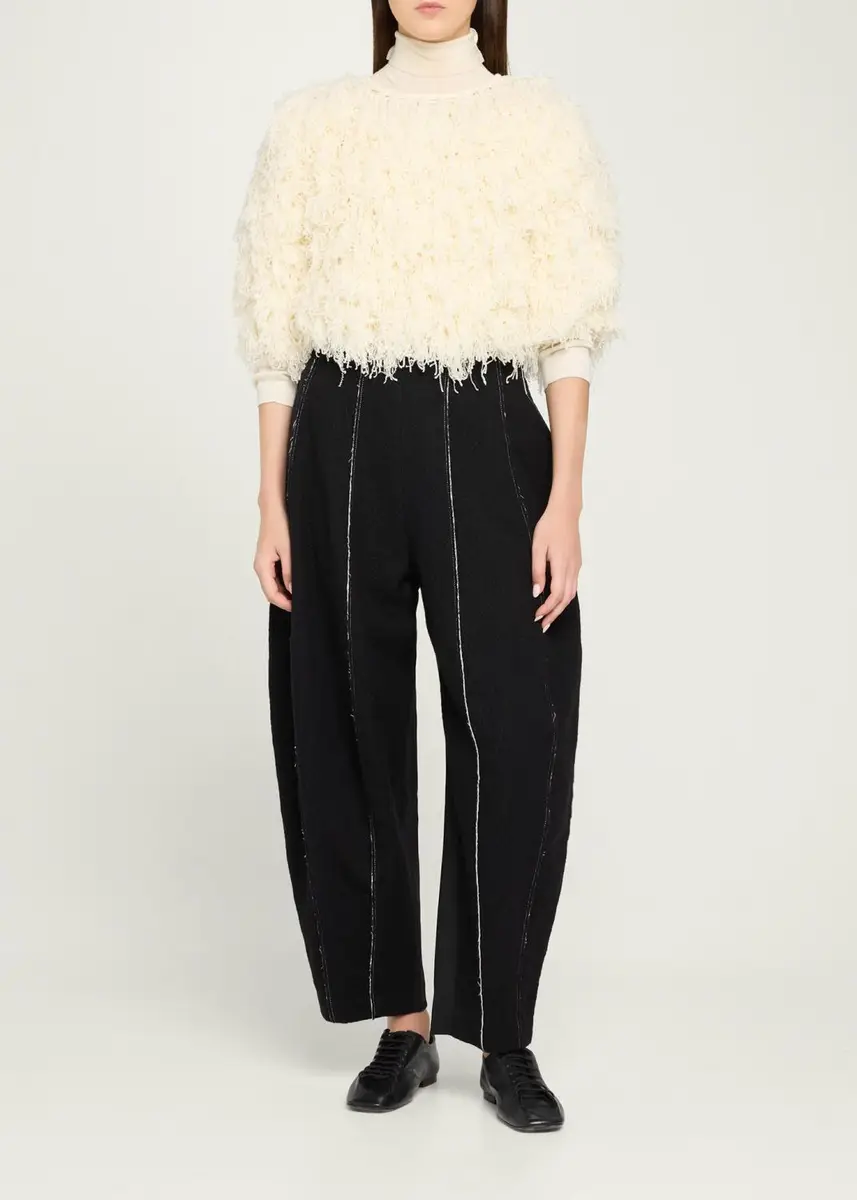 Ashlyn Curly Fringe Crop Sweater | Thumbnail 2