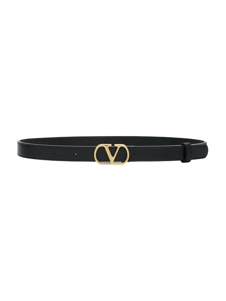 Valentino Garavani VLogo Signature Leather Belt, 20MM