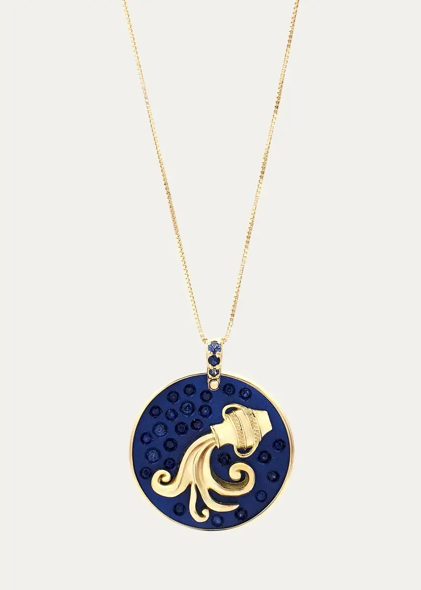 FARAONE MENNELLA by R.F.M.A.S. 18K AQUARIUS Necklace with Sapphires | Thumbnail 3
