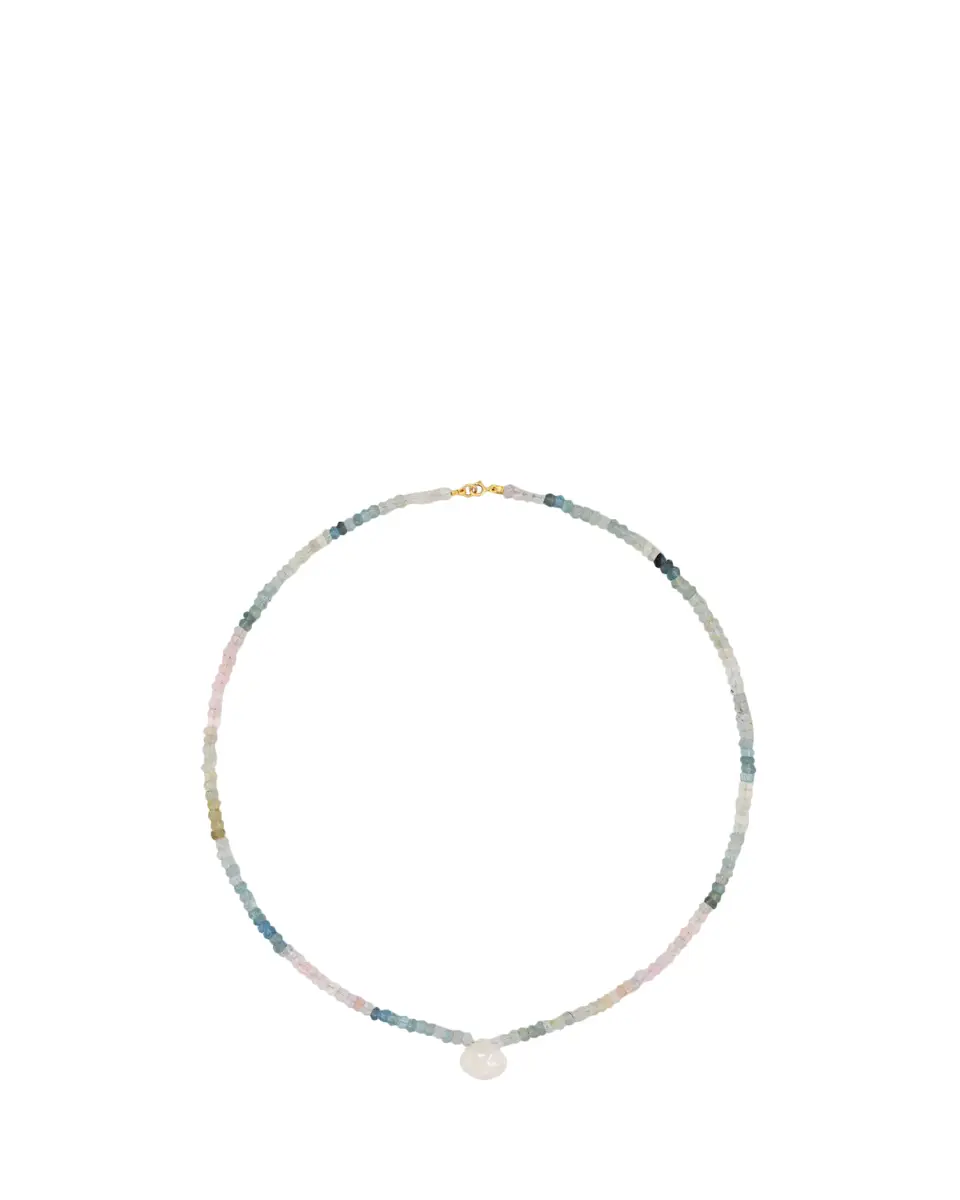JIA JIA 14K Yellow Gold, Morganite & Moonstone Beaded Necklace | Thumbnail 2