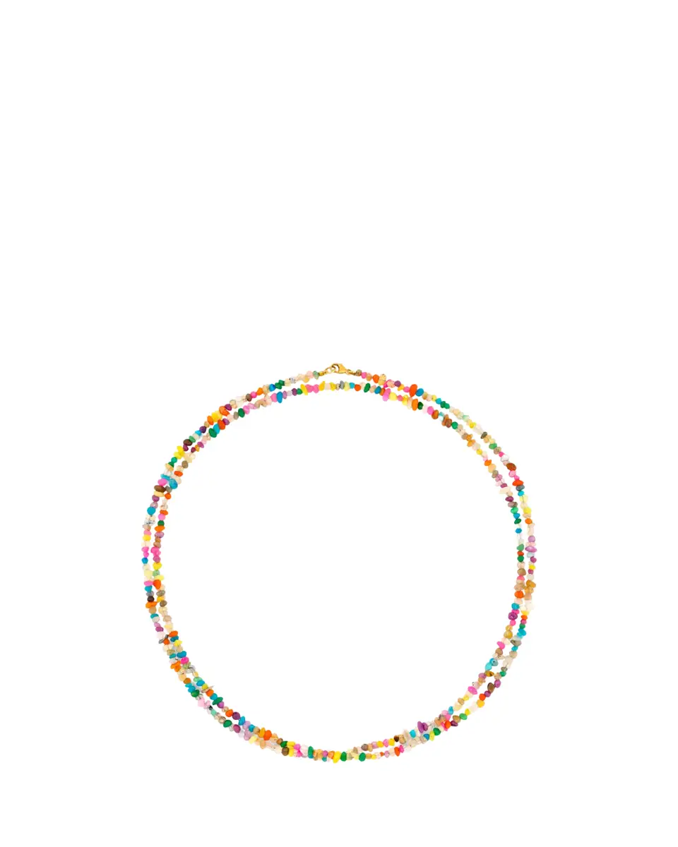 JIA JIA 14K Yellow Gold & Mini Pebble Rainbow Opal Layered Necklace | Thumbnail 2