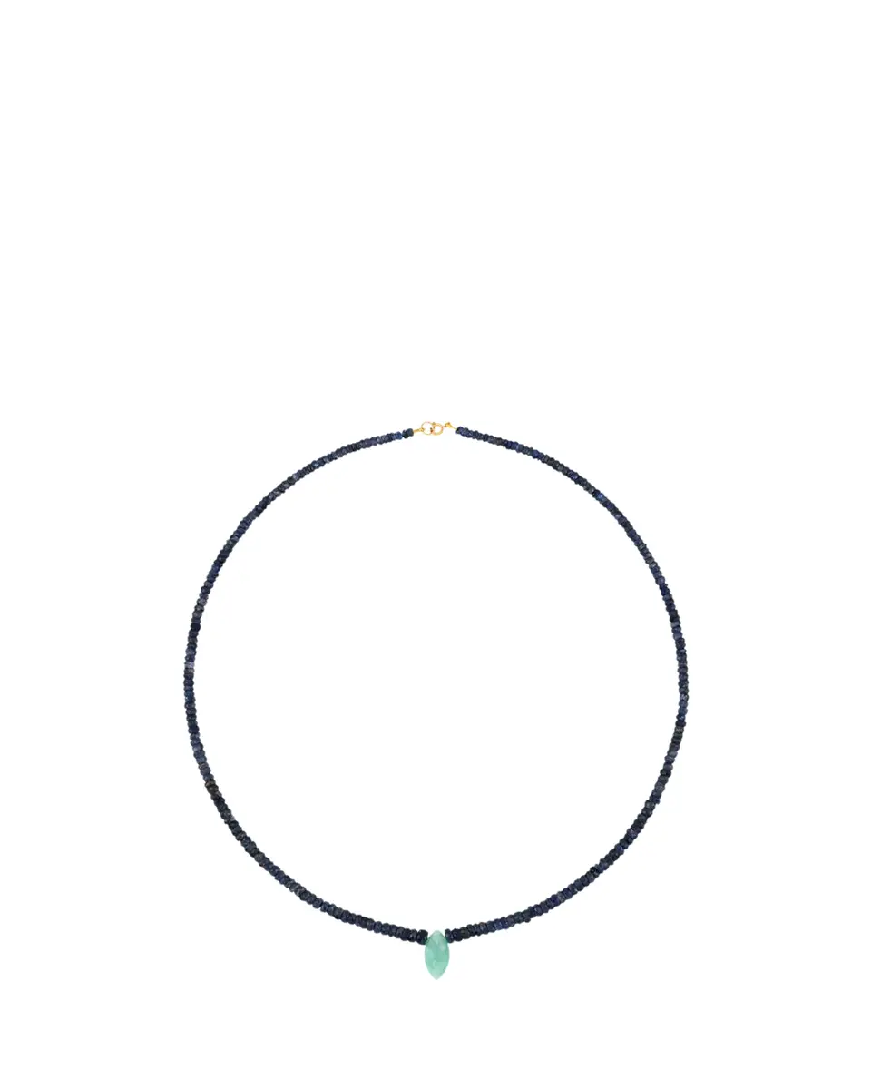 JIA JIA 14K Yellow Gold, Sapphire & Amazonite Beaded Necklace | Thumbnail 2