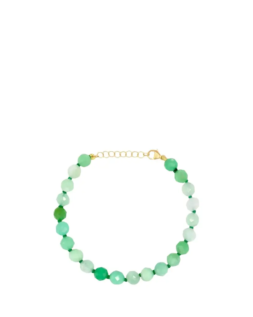 14K Yellow Gold & Chrysoprase Jumbo Beaded Bracelet 14K Yellow Gold & Chrysoprase Jumbo Beaded Bracelet