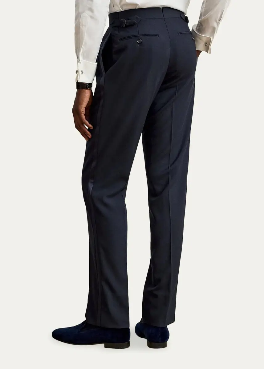 Ralph Lauren Purple Label Men's Gregory Hand-Tailored Tuxedo Trousers | Thumbnail 3