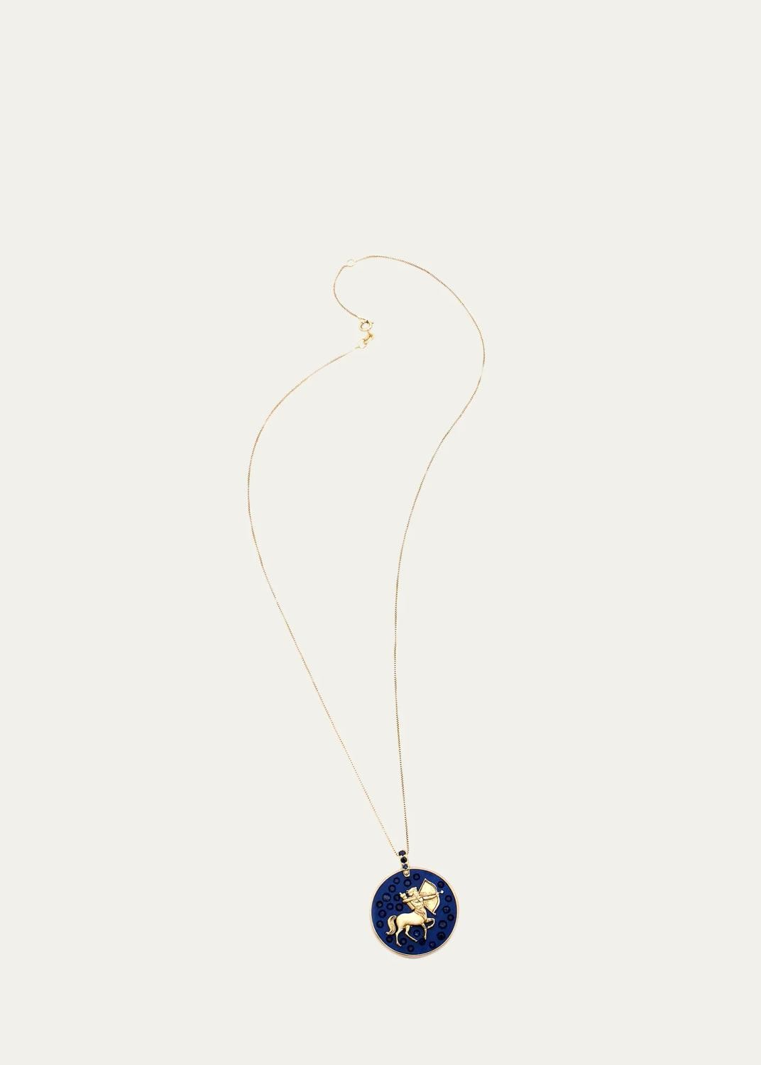 18K SAGITTARIUS Necklace with Sapphires 18K SAGITTARIUS Necklace with Sapphires
