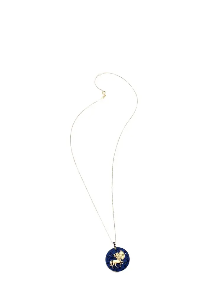 18K SAGITTARIUS Necklace with Sapphires