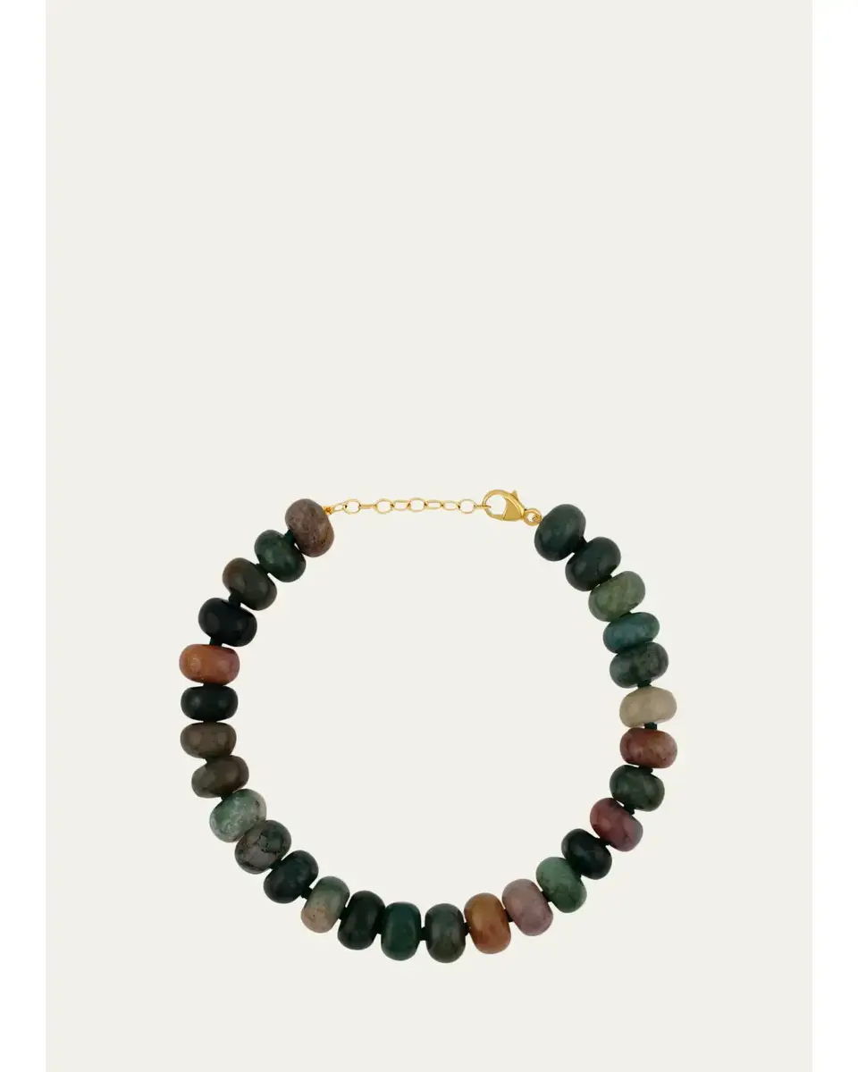 JIA JIA 14K Yellow Gold & Moss Agate Beaded Bracelet | Thumbnail 2
