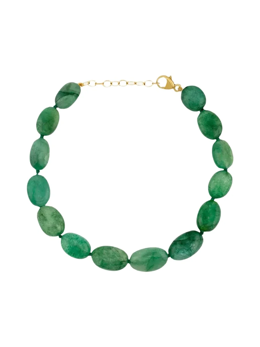 JIA JIA Arizona 14K Yellow Gold Emerald Quartz Beaded Bracelet