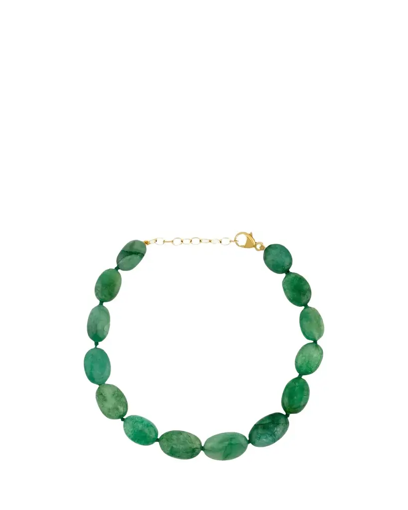 JIA JIA Arizona 14K Yellow Gold Emerald Quartz Beaded Bracelet
