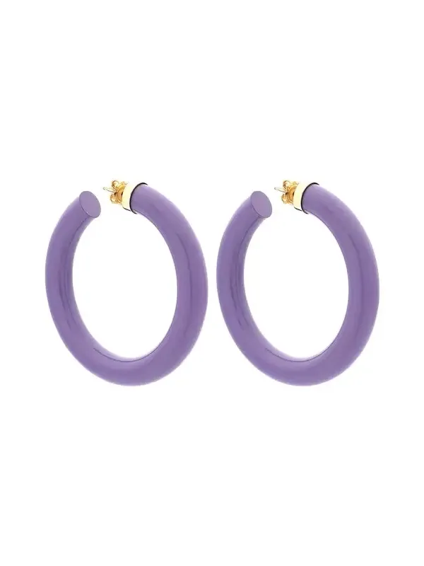 FARAONE MENNELLA by R.F.M.A.S. 18K Barbarella Hoop Earrings, Lilac
