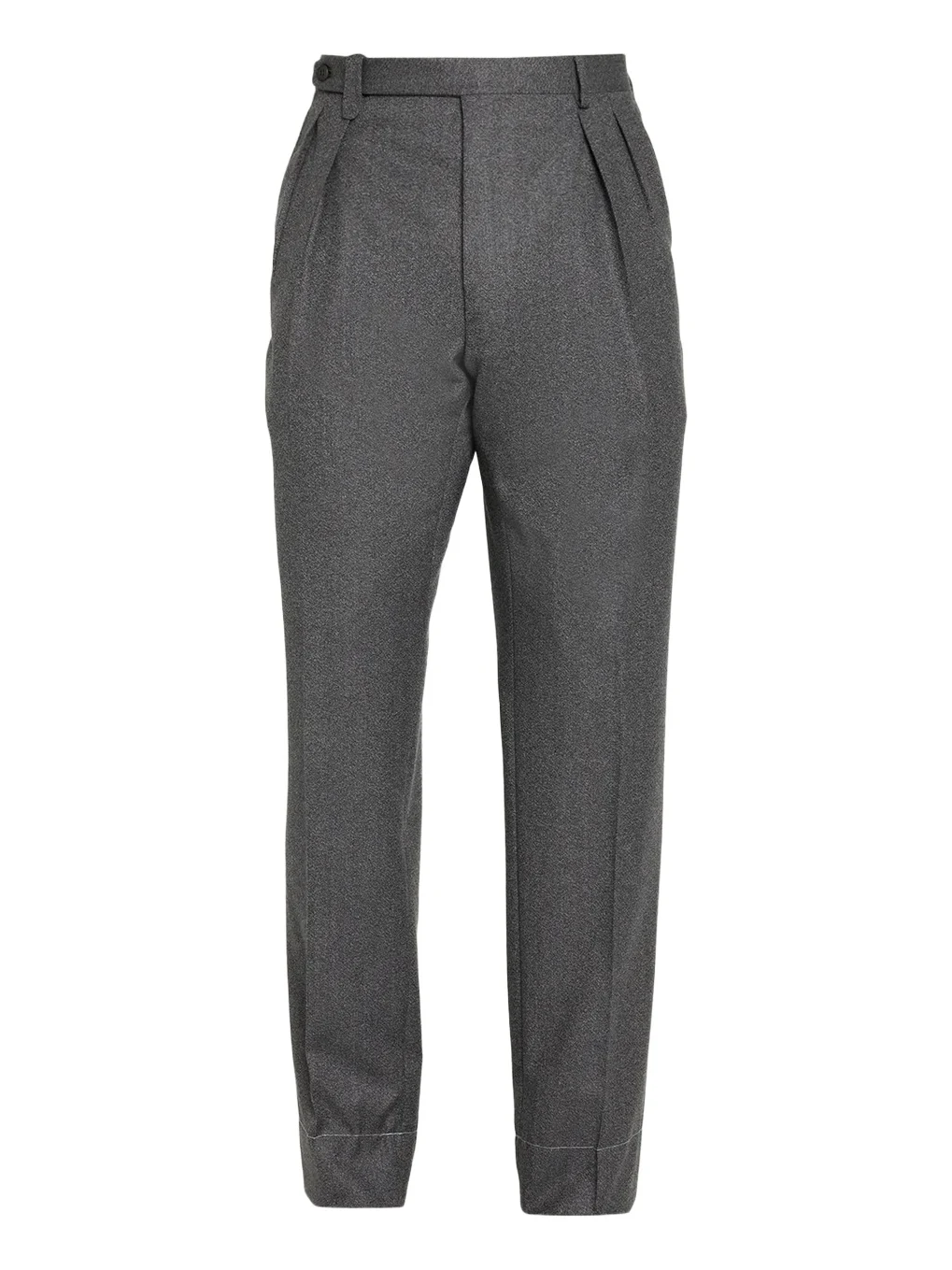 Brioni Men's Elba Wool Flannel Double-Pleated Trousers