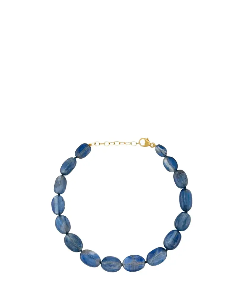 14K Yellow Gold & Kyanite Beaded Bracelet 14K Yellow Gold & Kyanite Beaded Bracelet