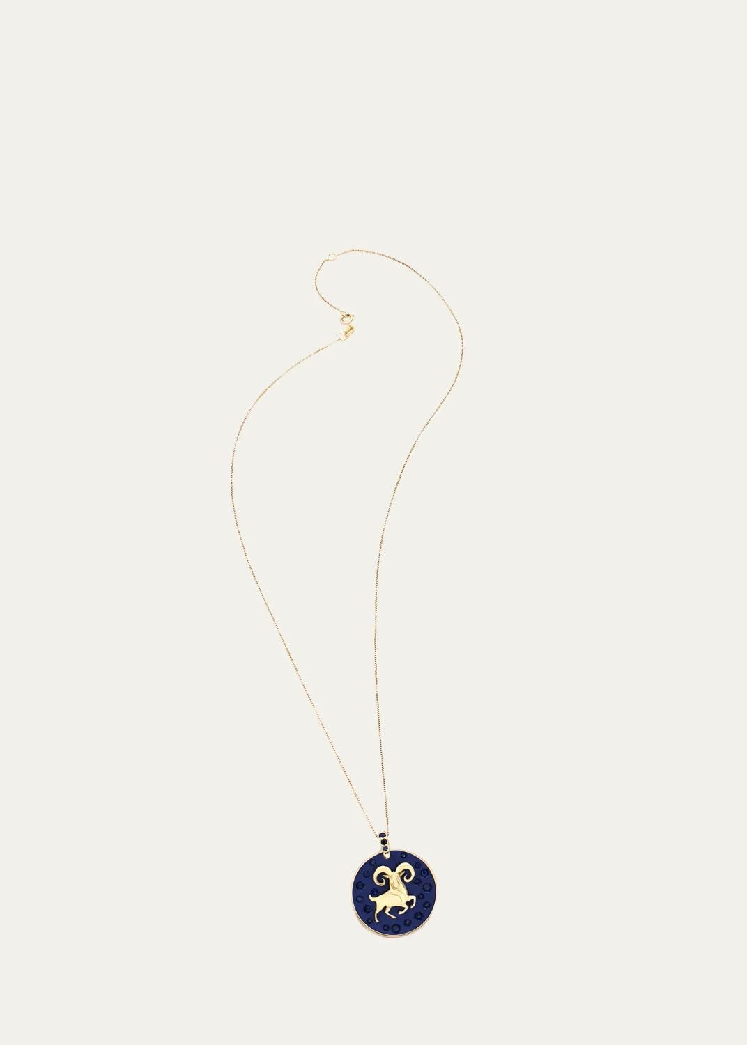 18K ARIES Necklace with Sapphires 18K ARIES Necklace with Sapphires