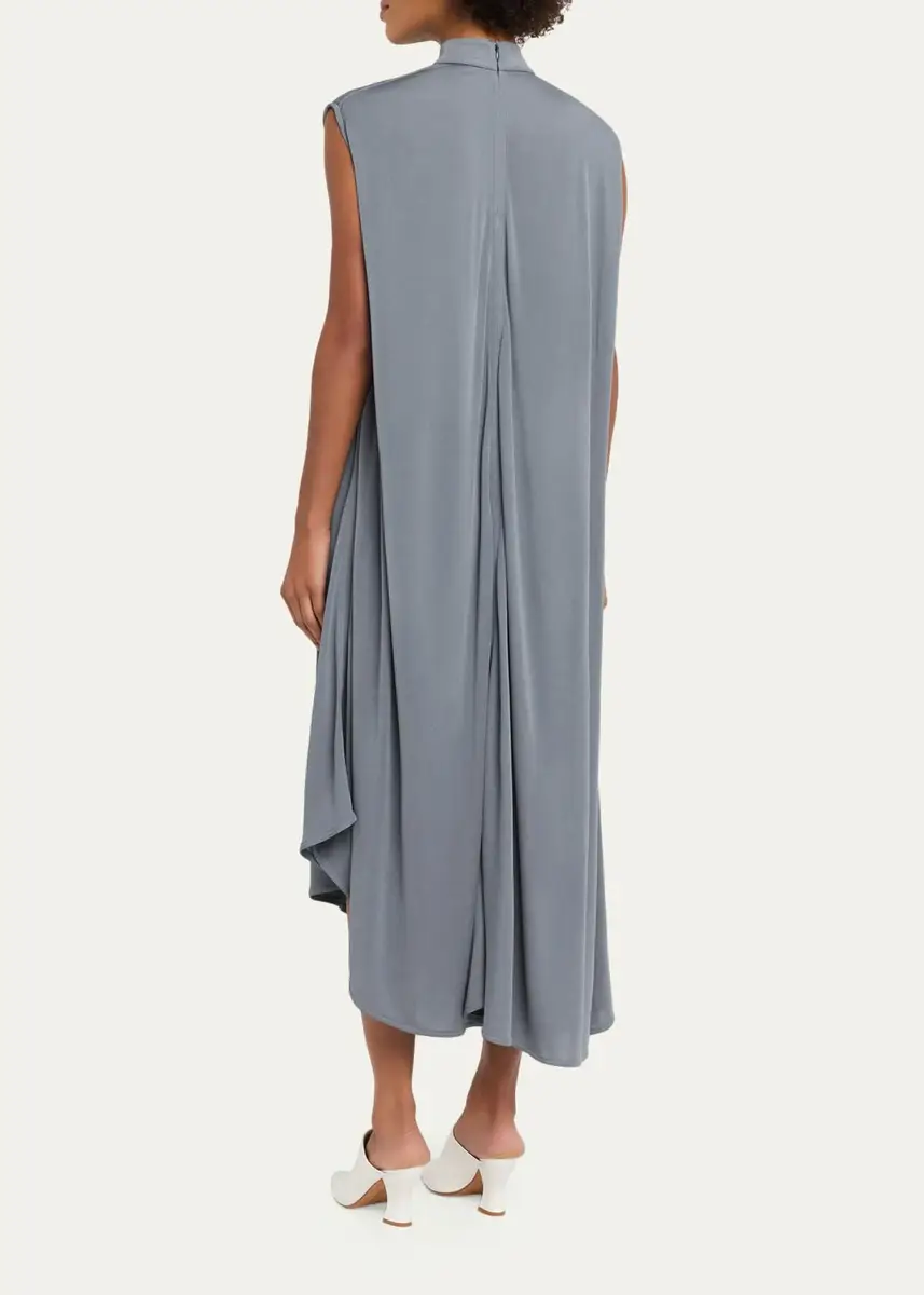 Bottega Veneta Jersey Crêpe Brooch Asymmetric Midi Dress | Thumbnail 3