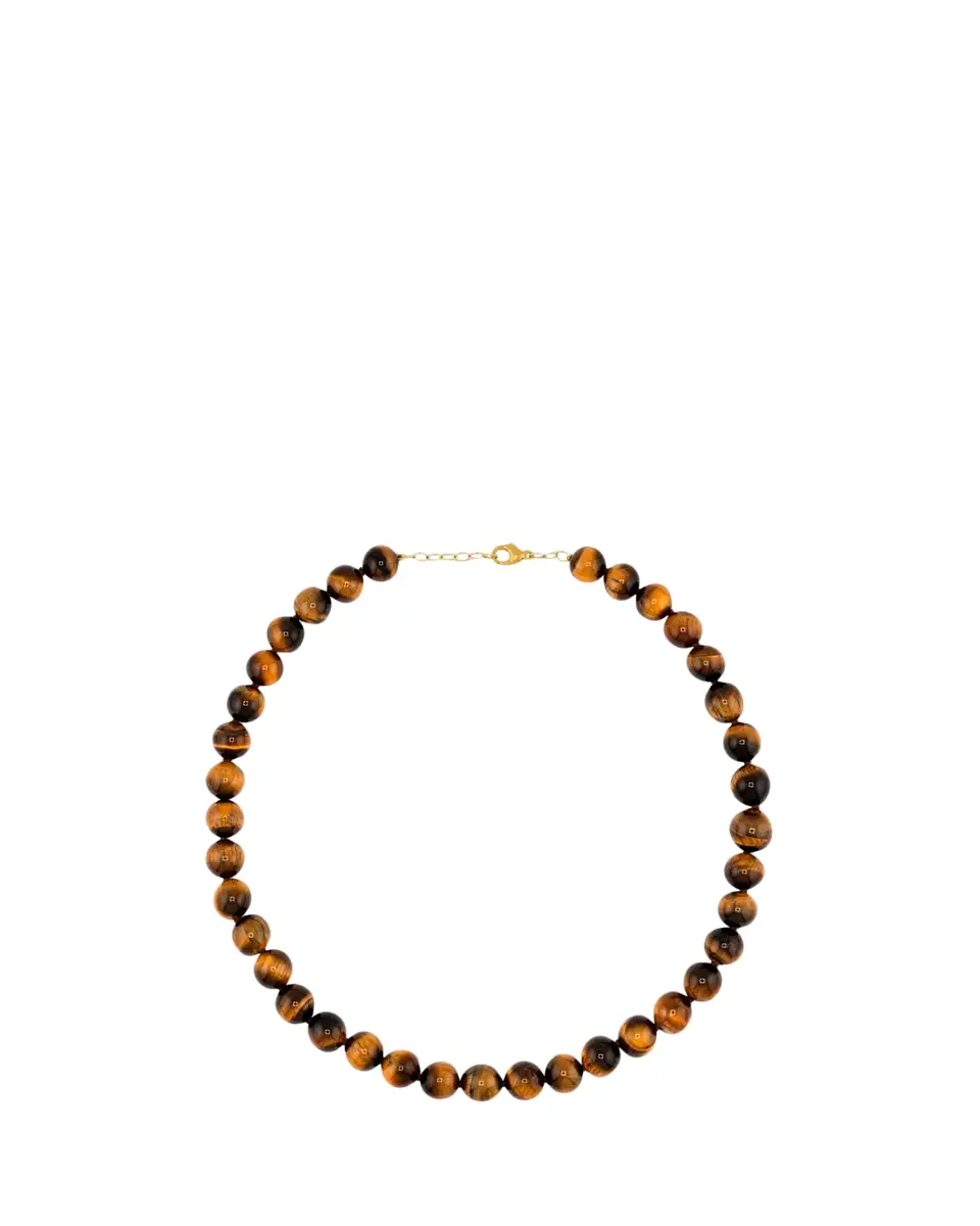 JIA JIA 14K Yellow Gold & Tiger's Eye Quartz Jumbo Beaded Necklace | Thumbnail 2