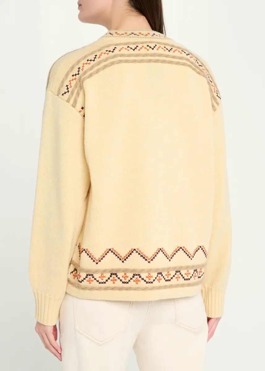 Guest In Residence Fisherman Embroidered Cashmere-Wool Henley Sweater | Thumbnail 3 Guest In Residence Fisherman Embroidered Cashmere-Wool Henley Sweater | Thumbnail 3