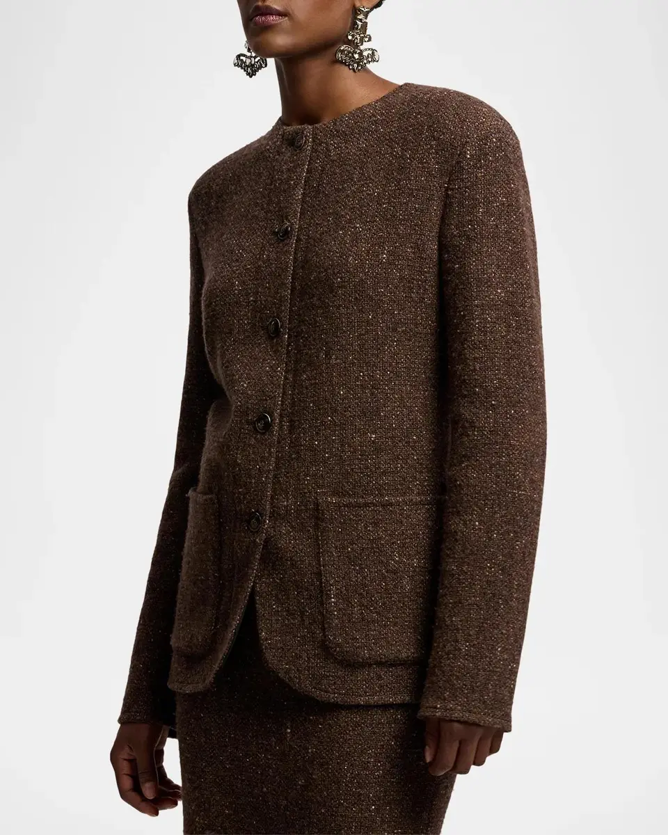 Ralph Lauren Collection Alira Wool-Blend Donegal Tweed Jacket | Thumbnail 7 Ralph Lauren Collection Alira Wool-Blend Donegal Tweed Jacket | Thumbnail 7