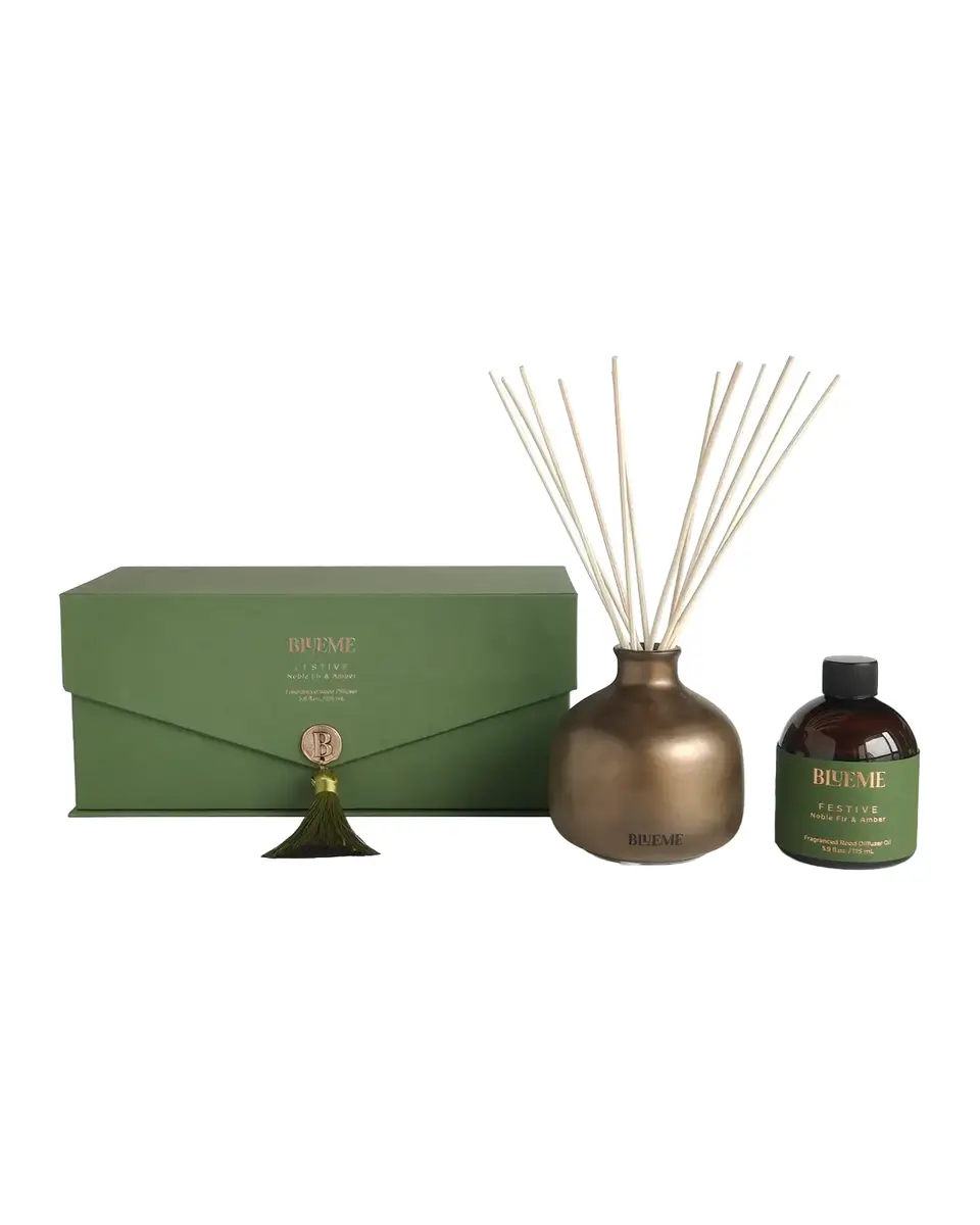 Blueme Festive Noble Fir & Amber Reed Diffuser Set | Thumbnail 2