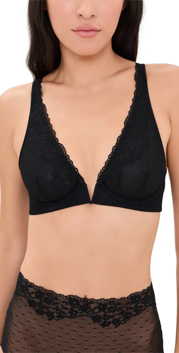 Commando Double Take Lace Plunge Underwire Bra