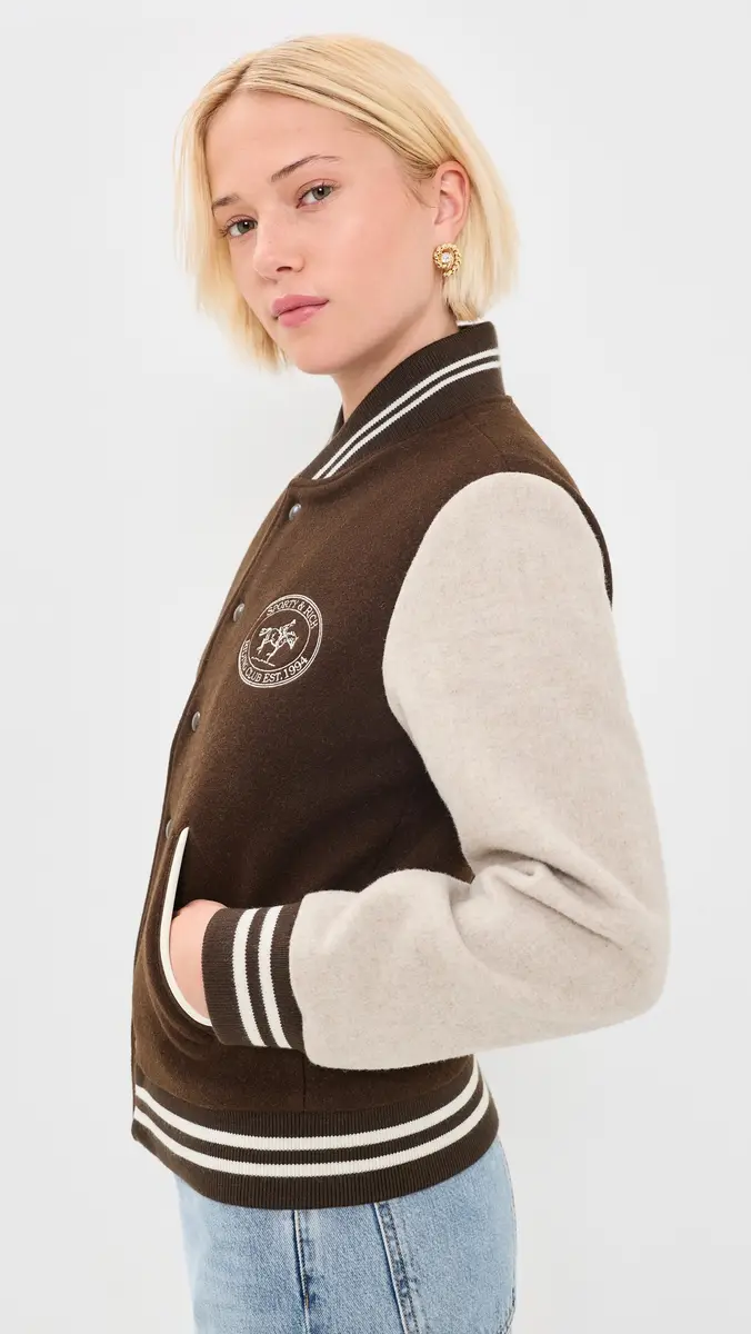 Sporty & Rich Diana Riding Club Wool Varsity Jacket | Thumbnail 4 Sporty & Rich Diana Riding Club Wool Varsity Jacket | Thumbnail 4