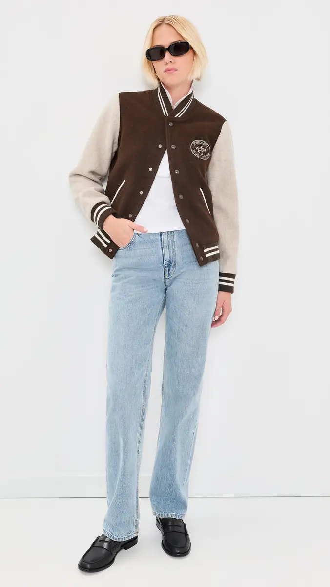 Sporty & Rich Diana Riding Club Wool Varsity Jacket | Thumbnail 5 Sporty & Rich Diana Riding Club Wool Varsity Jacket | Thumbnail 5