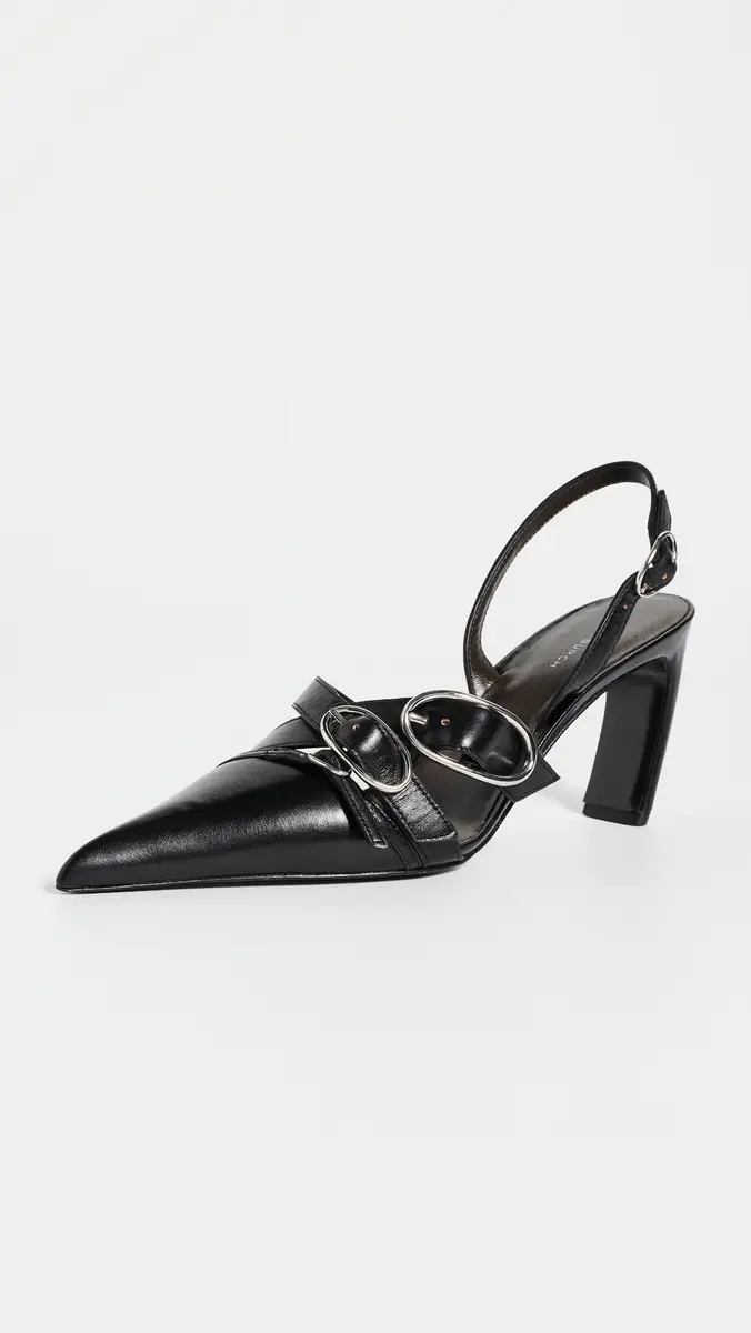 Tory Burch Multi Buckle Slingback Leather Heels 75mm | Thumbnail 2 Tory Burch Multi Buckle Slingback Leather Heels 75mm | Thumbnail 2
