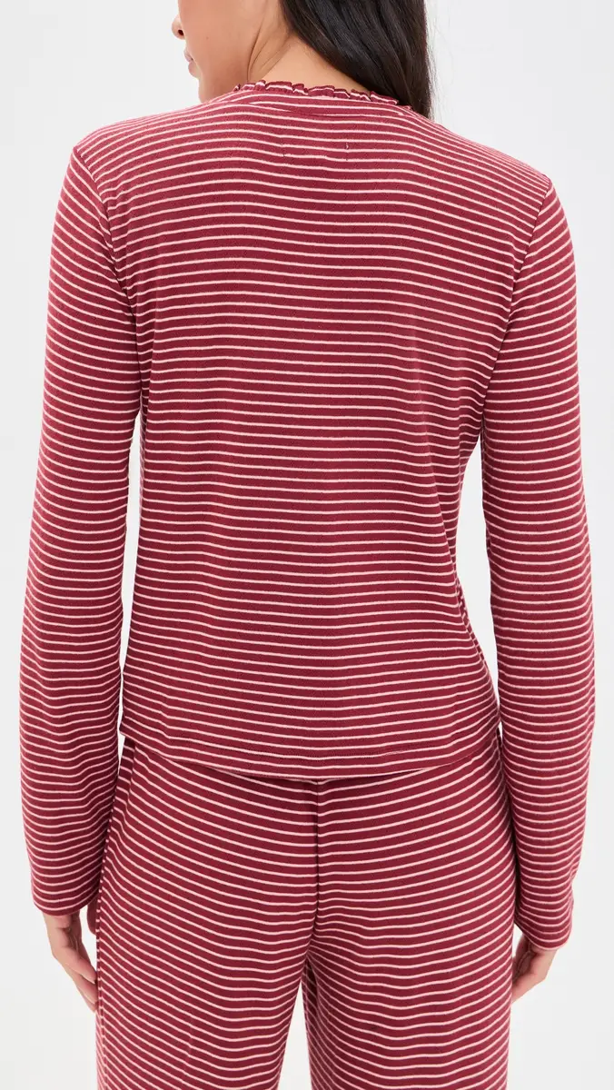 PJ Salvage Pretty Stripes Henley Cardigan | Thumbnail 3 PJ Salvage Pretty Stripes Henley Cardigan | Thumbnail 3