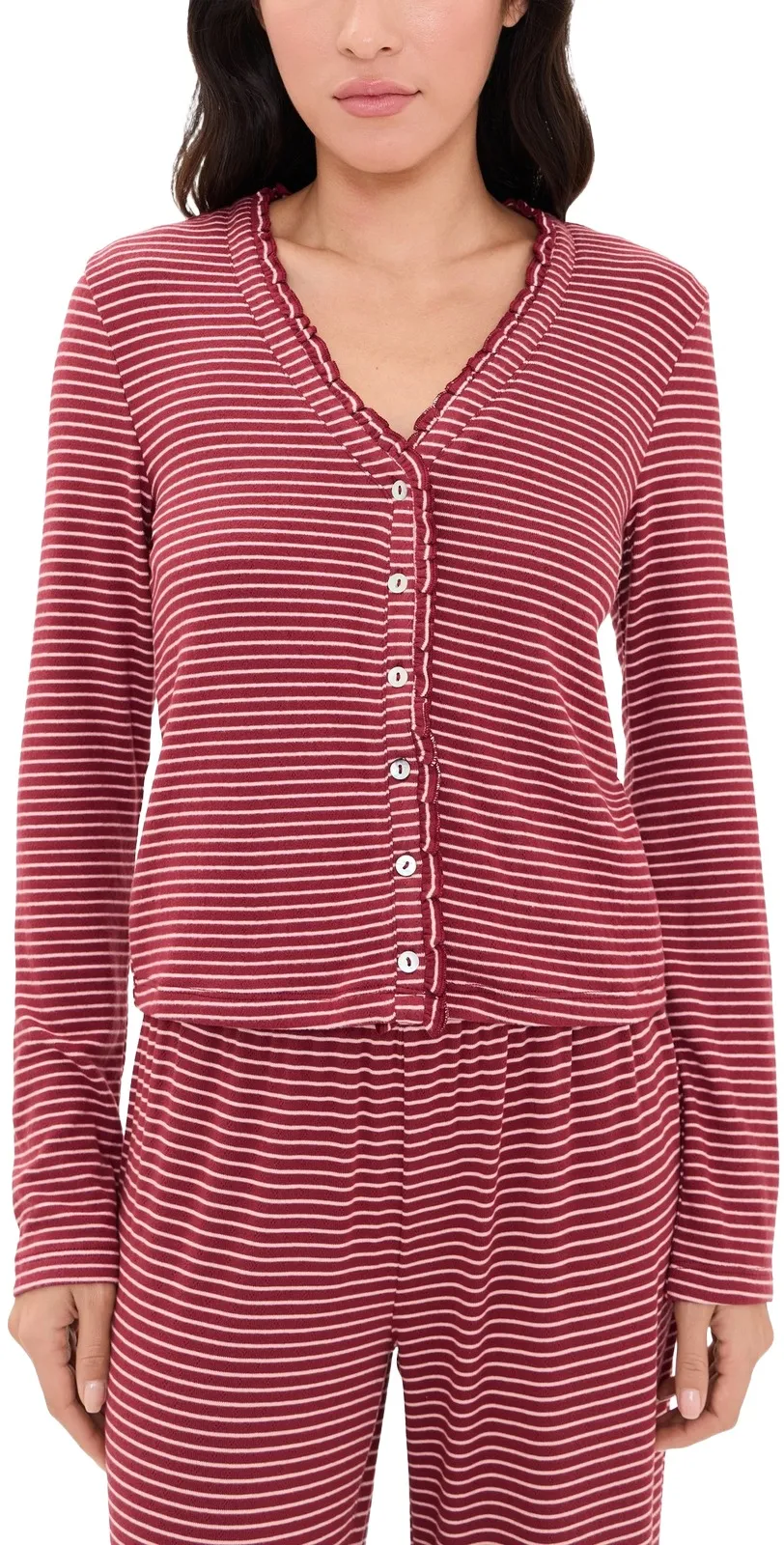 Pretty Stripes Henley Cardigan Pretty Stripes Henley Cardigan