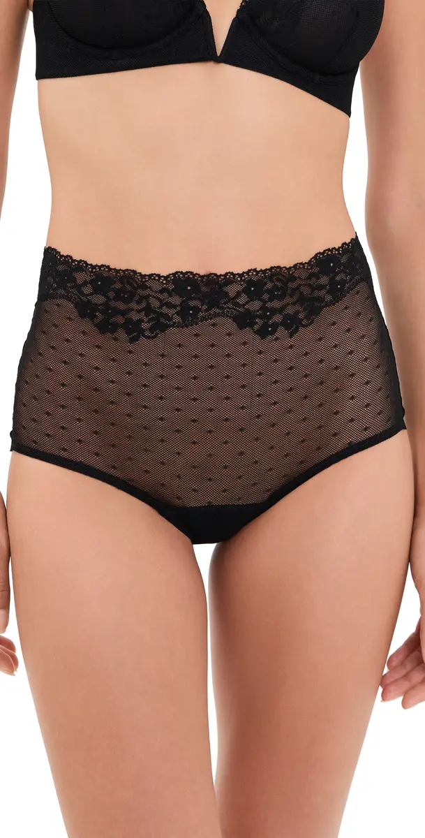 Commando Double Take Lace High Rise Bikini Panties
