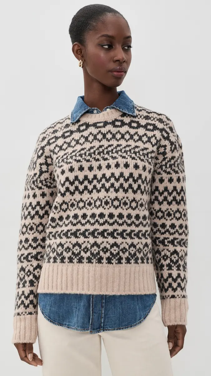 Faherty Apres Alpaca Midnight Bay Crew Sweater | Thumbnail 2 Faherty Apres Alpaca Midnight Bay Crew Sweater | Thumbnail 2