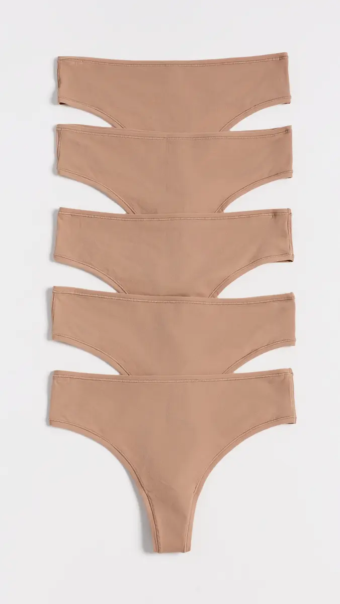 Skims Fits Everybody Thong Panties 5 Pack | Thumbnail 2