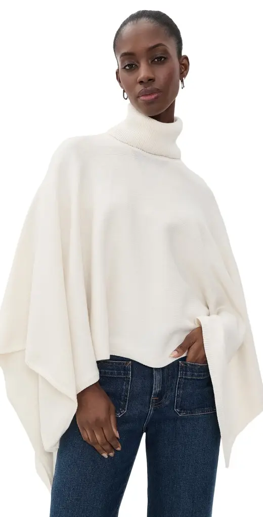 Line & Dot Orly Turtleneck Cape Sweater