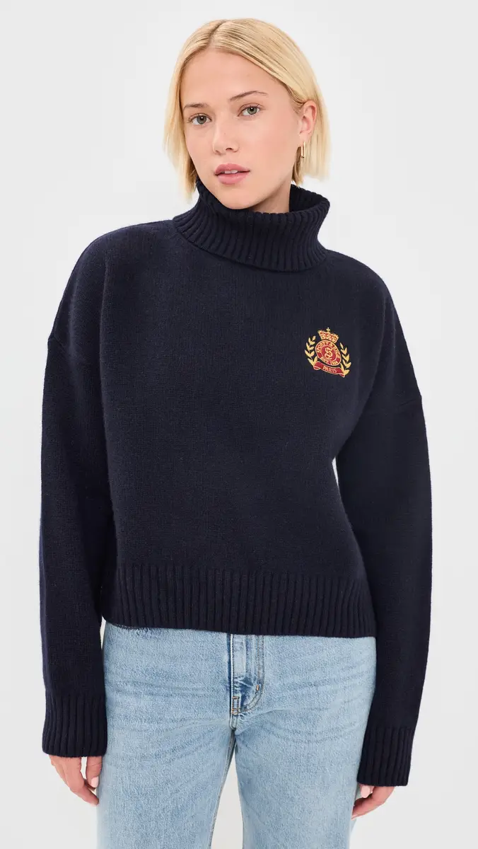 Sporty & Rich NY Crest Wool Turtleneck | Thumbnail 3 Sporty & Rich NY Crest Wool Turtleneck | Thumbnail 3