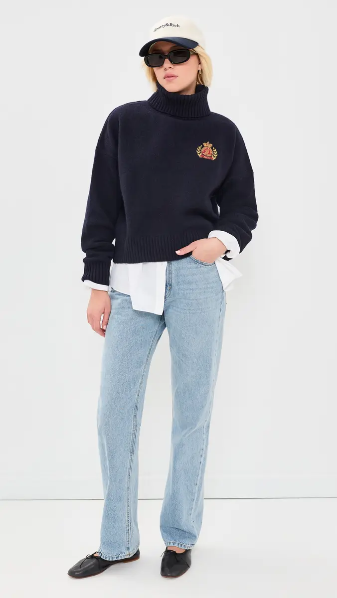 Sporty & Rich NY Crest Wool Turtleneck | Thumbnail 6 Sporty & Rich NY Crest Wool Turtleneck | Thumbnail 6
