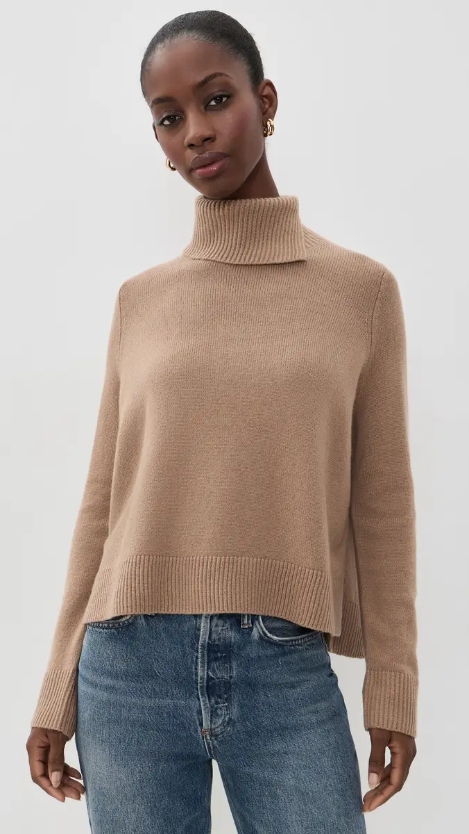 Vince Swing Turtleneck Slit Sweater | Thumbnail 2 Vince Swing Turtleneck Slit Sweater | Thumbnail 2