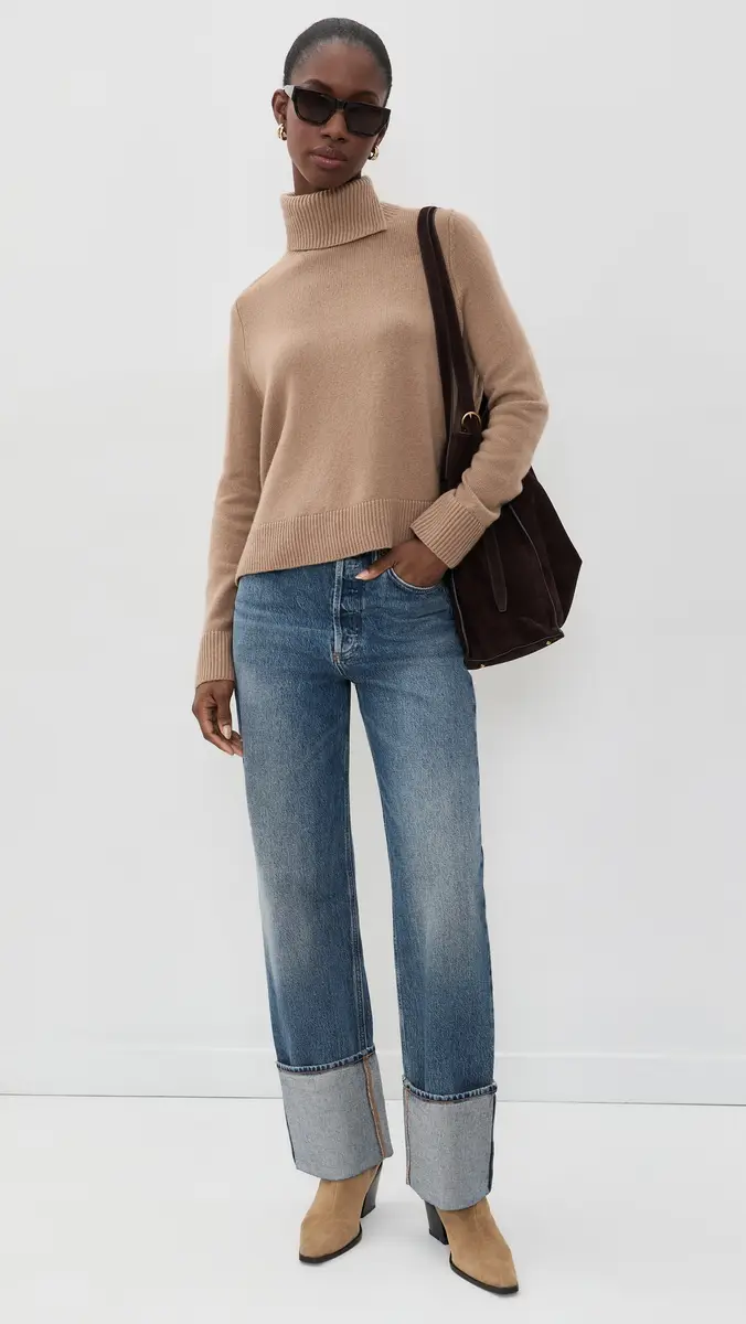 Vince Swing Turtleneck Slit Sweater | Thumbnail 5 Vince Swing Turtleneck Slit Sweater | Thumbnail 5