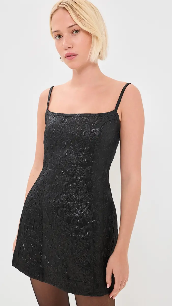 VRG GRL Rose Jacquard Mini Dress | Thumbnail 2 VRG GRL Rose Jacquard Mini Dress | Thumbnail 2