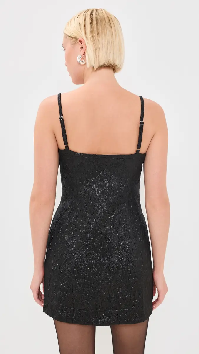 VRG GRL Rose Jacquard Mini Dress | Thumbnail 3 VRG GRL Rose Jacquard Mini Dress | Thumbnail 3