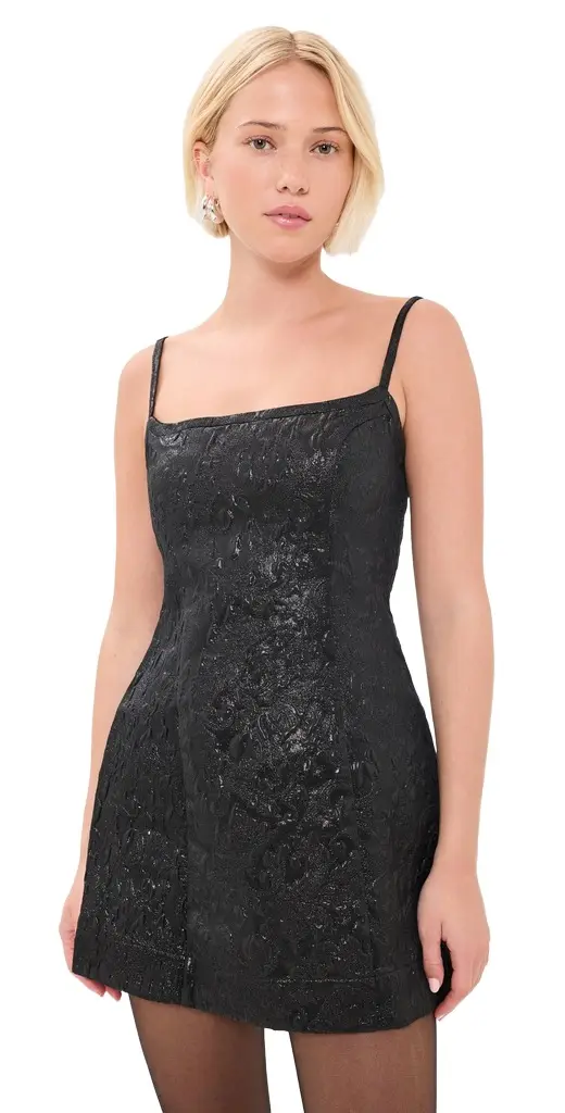 VRG GRL Rose Jacquard Mini Dress