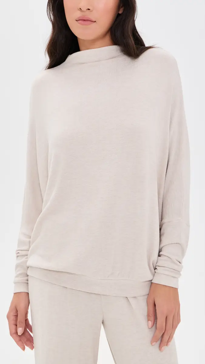 Eberjey Cozy Time Mock Neck Pullover | Thumbnail 2