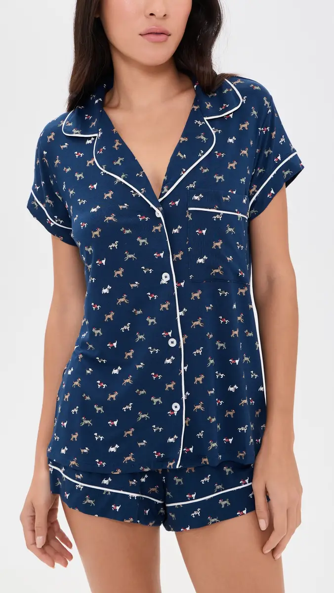 Eberjey Gisele Printed Shortie Pajama Set | Thumbnail 2